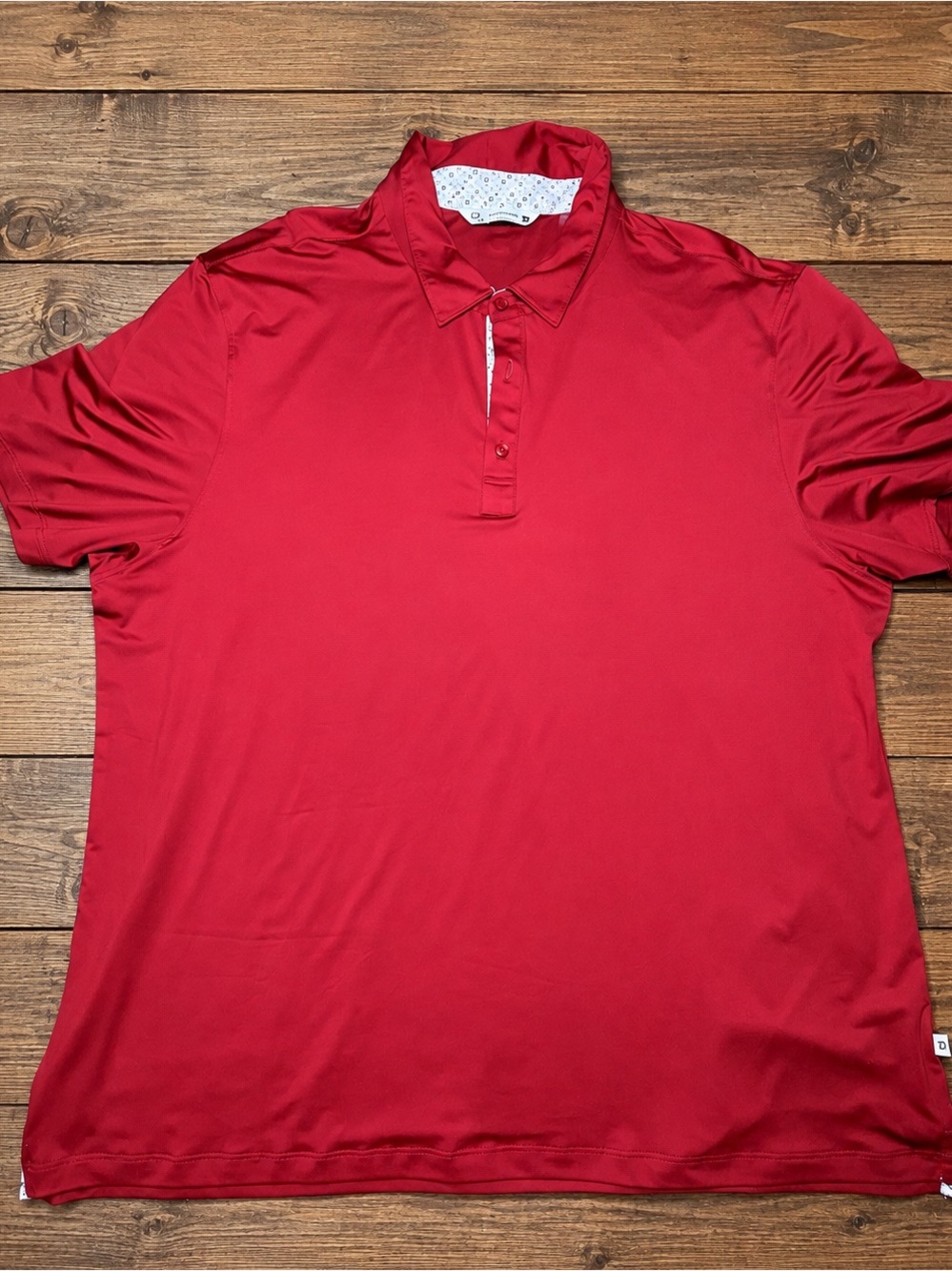 7 Diamonds Men's Red Polo Shirt - Solid Performance Style